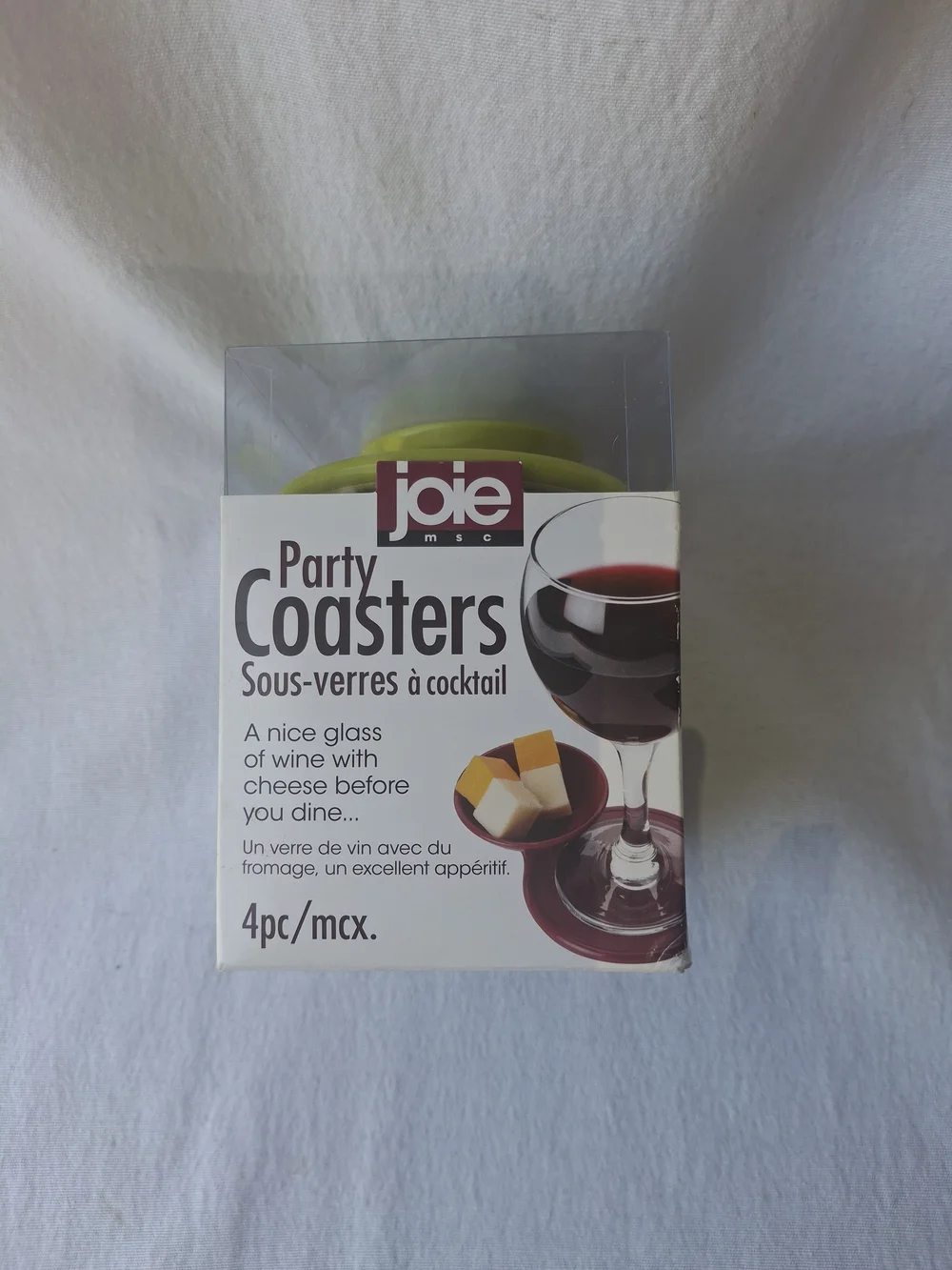 Joie Assorted Colors Party Coasters - 4 Piece Set